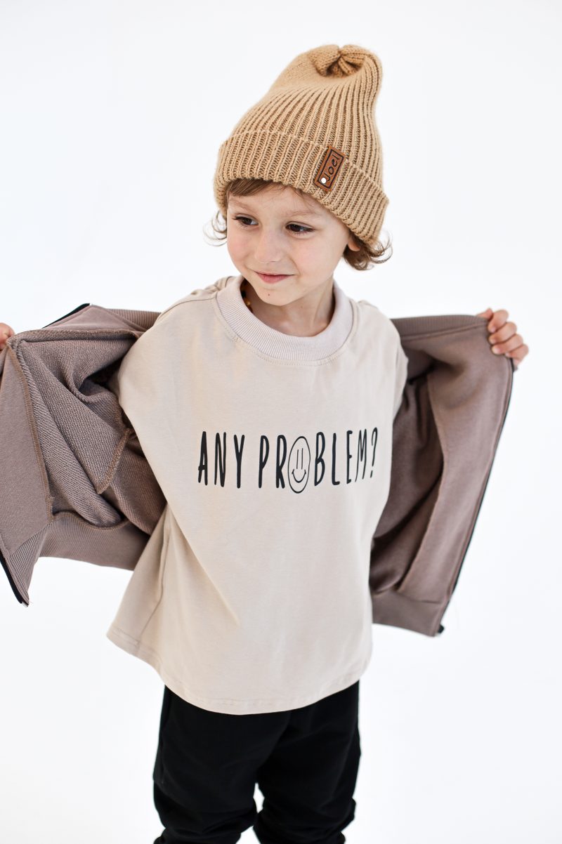 LONG OVER ANY PROBLEM BEŻOWY FUNKIDS