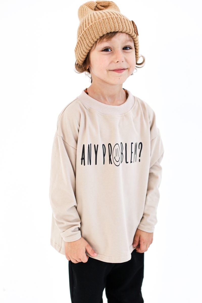 LONG OVER ANY PROBLEM BEŻOWY FUNKIDS