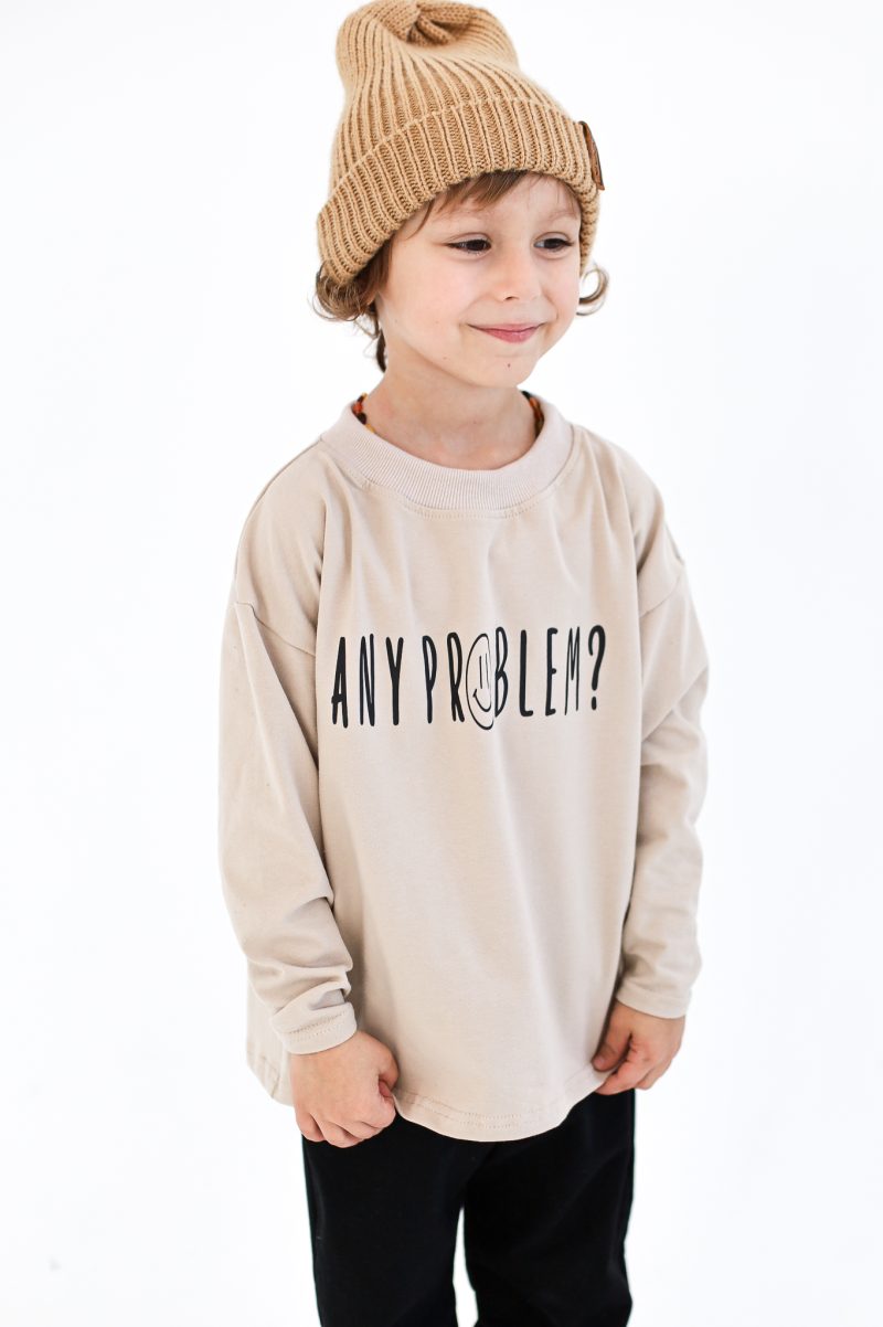 LONG OVER ANY PROBLEM BEŻOWY FUNKIDS