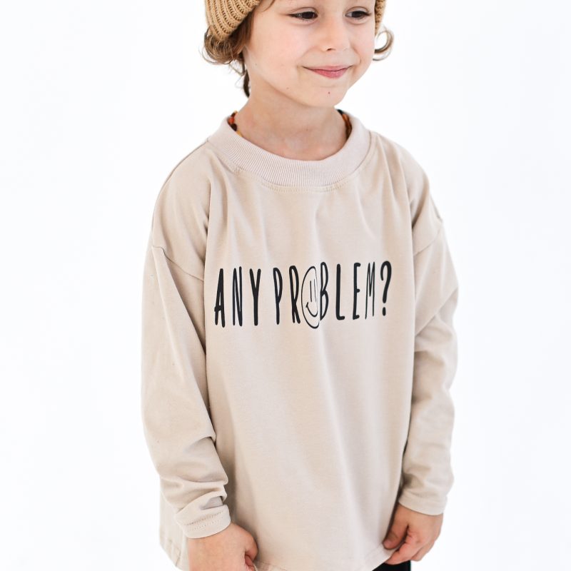 LONG OVER ANY PROBLEM BEŻOWY FUNKIDS