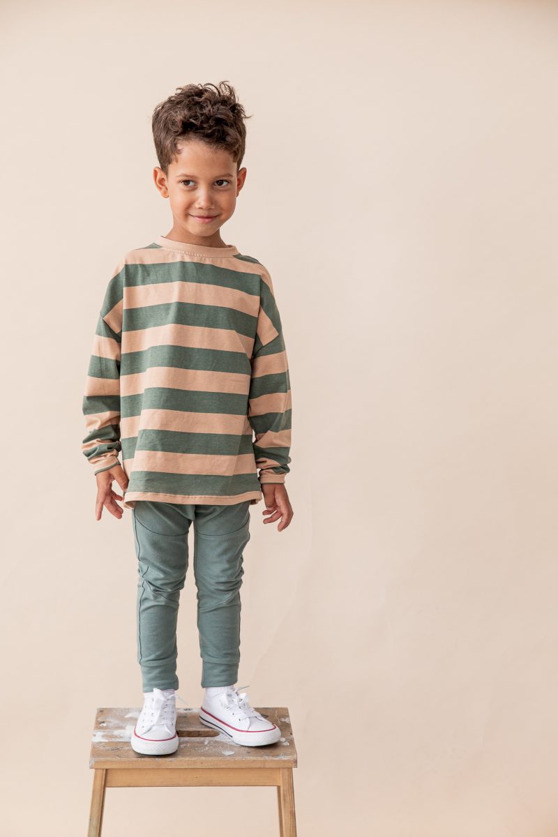 SPODNIE Z PATKAMI OLIWKOWE FUNKIDS