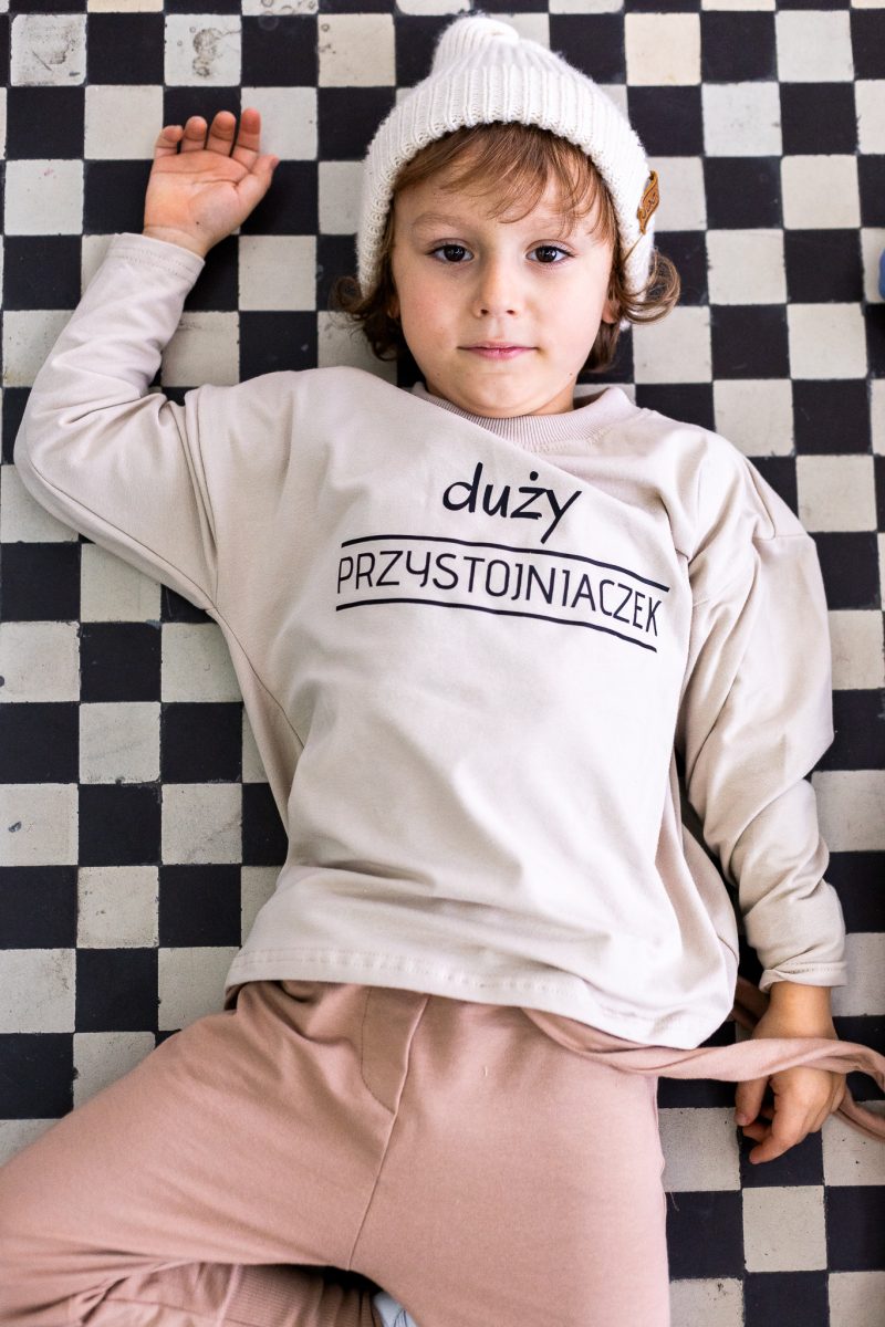 LONG OVER PRZYSTOJNIACZEK BEŻOWY FUNKIDS