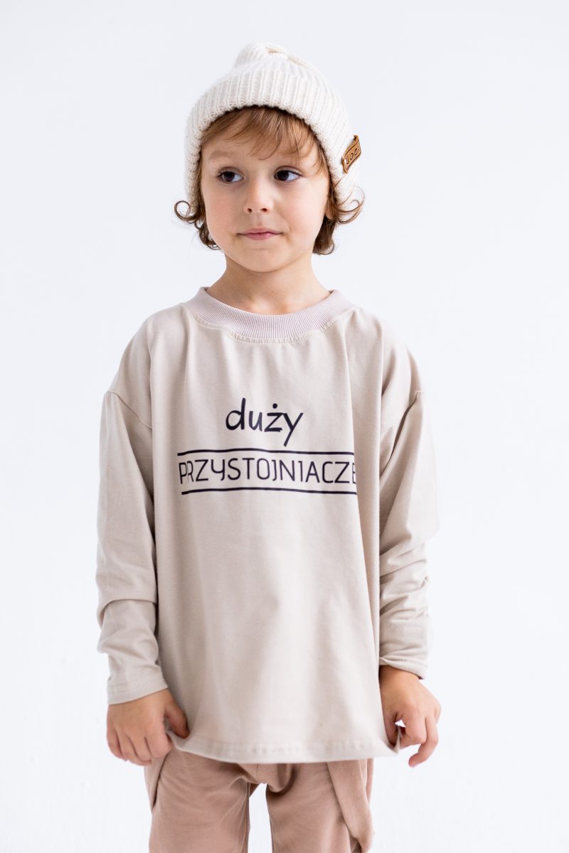 LONG OVER PRZYSTOJNIACZEK BEŻOWY FUNKIDS