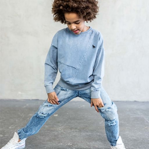 Spodnie boyfriendy niebieskie MashMnie