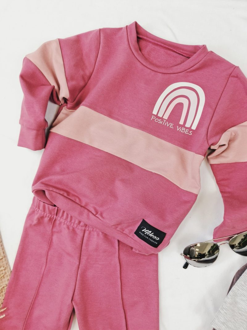 Bluza dresowa malaga róż Positive Vibes