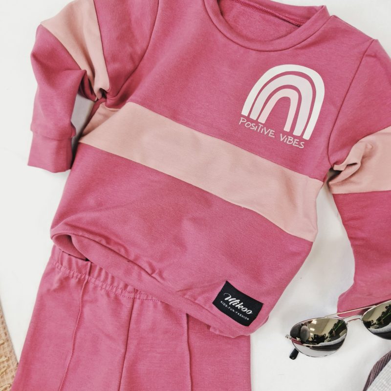 Bluza dresowa malaga róż Positive Vibes
