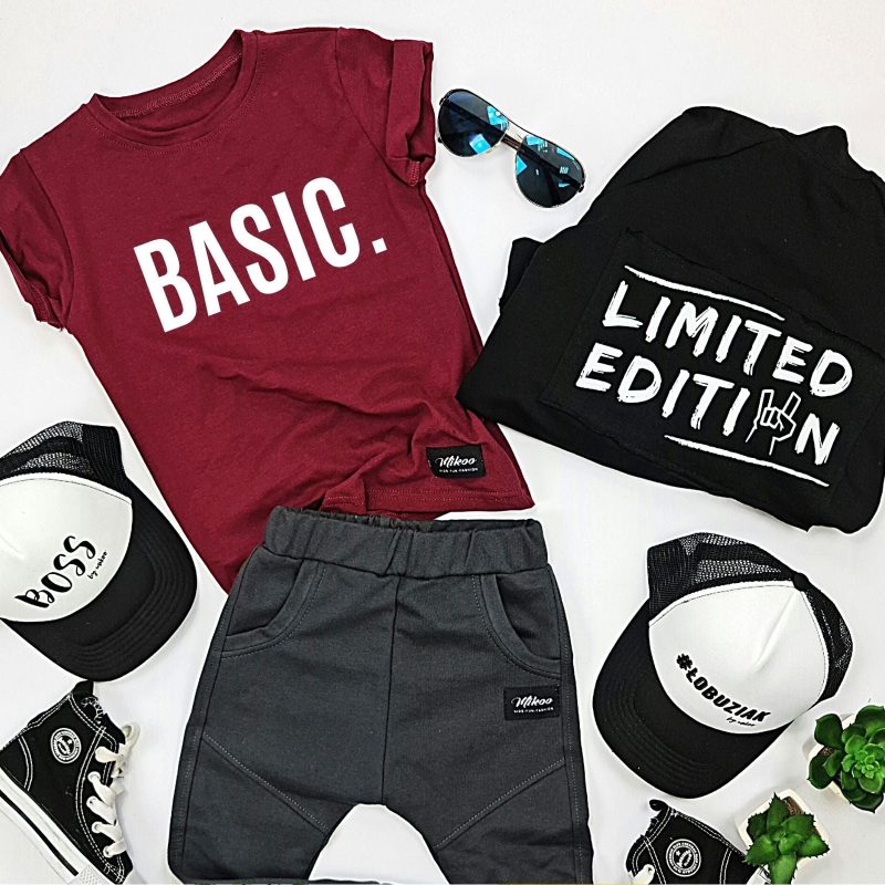 Bordowy t-shirt Basic