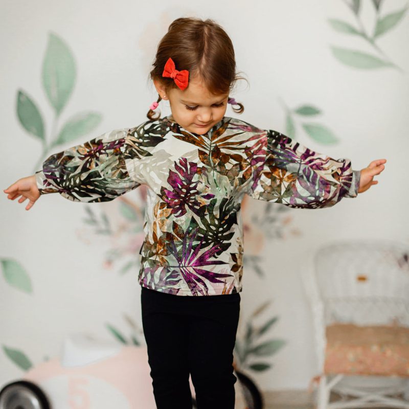 Bluzka bufki w liście