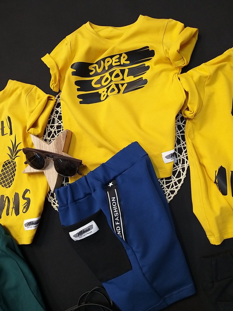 T-shirt Super Cool Boy żółty