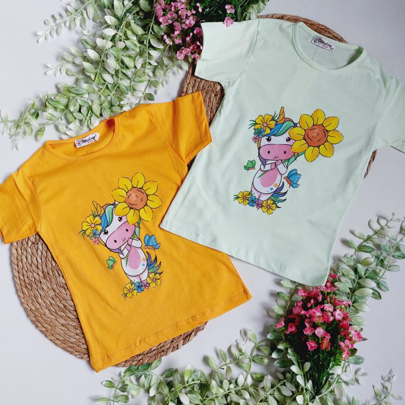 Koszulka jednorożec z kwiatkiem