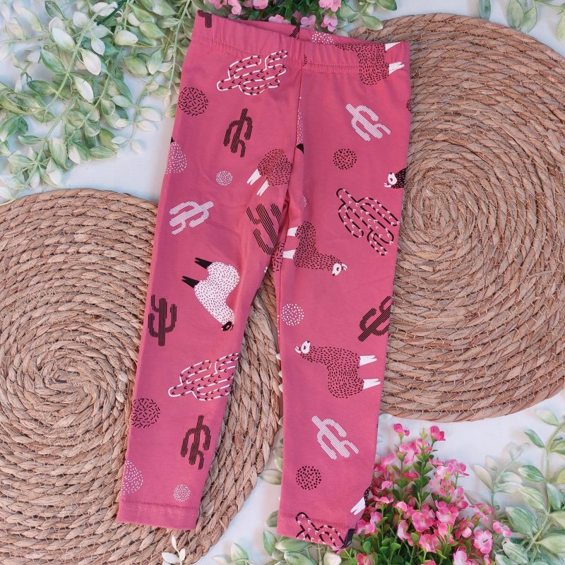 Różowe leginsy Lama