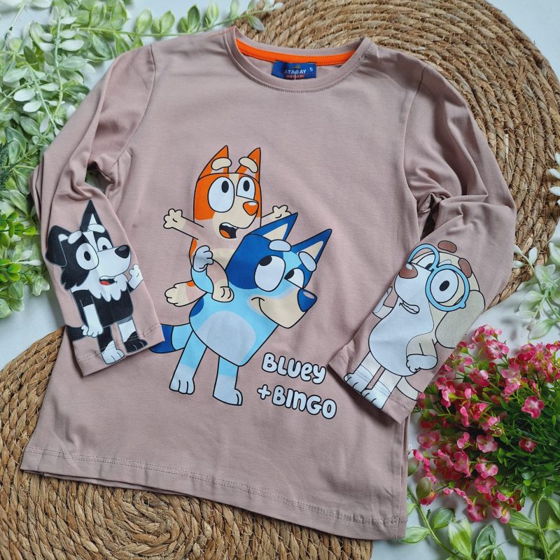 Bluzka Bluey długi rękaw beżowa