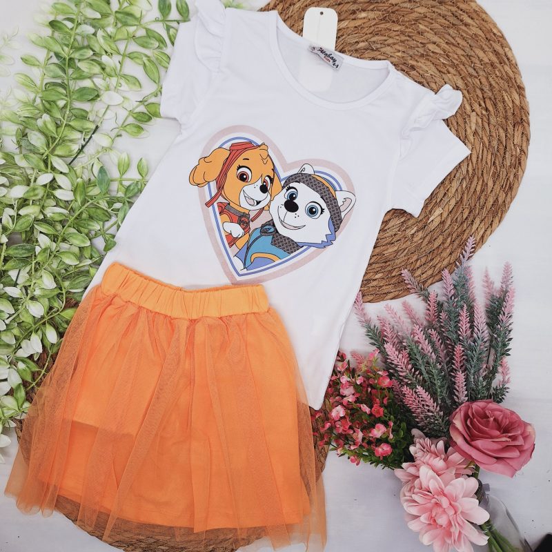 Komplet Skye pomarańczowa spódniczka