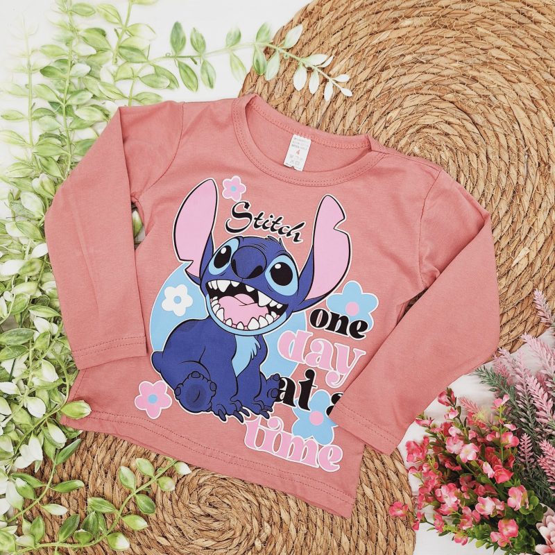 Bluzka Stitch brudny róż