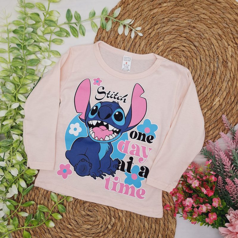 Bluzka Stitch pudrowy brzoskwiniowy