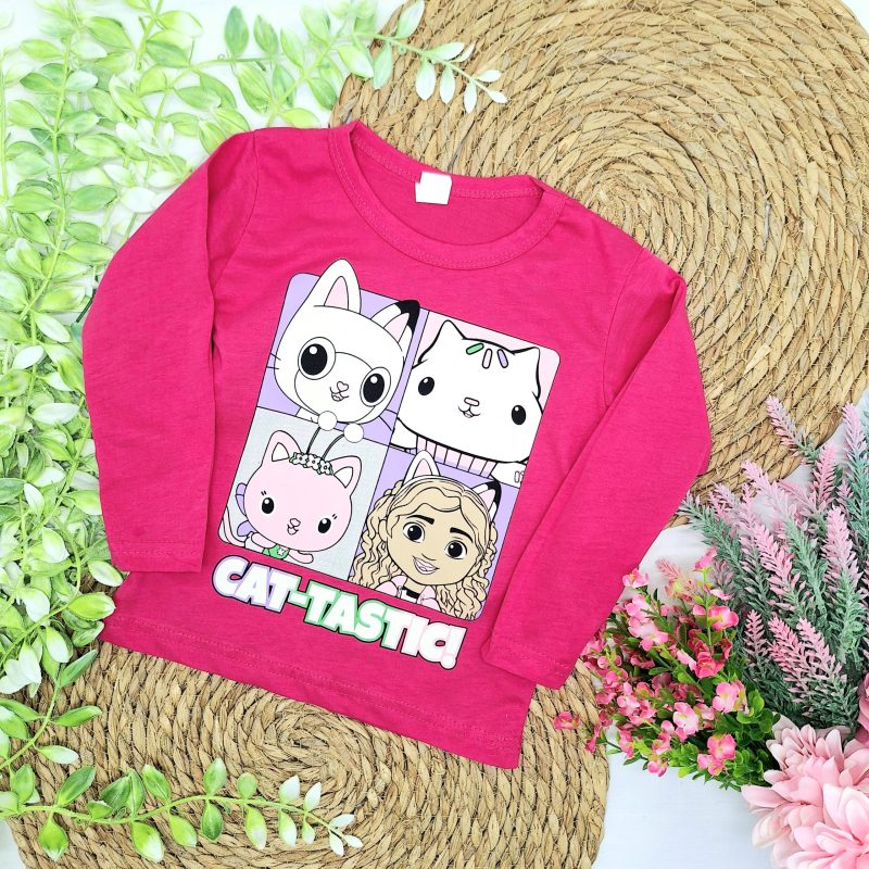 Bluzka Cat-Tastic fuksja