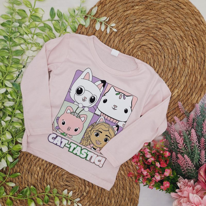 Bluzka Cat-Tastic pudrowy róż