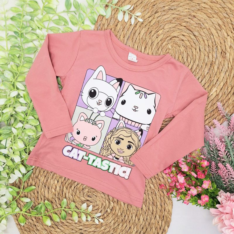 Bluzka Cat-Tastic brudny róż