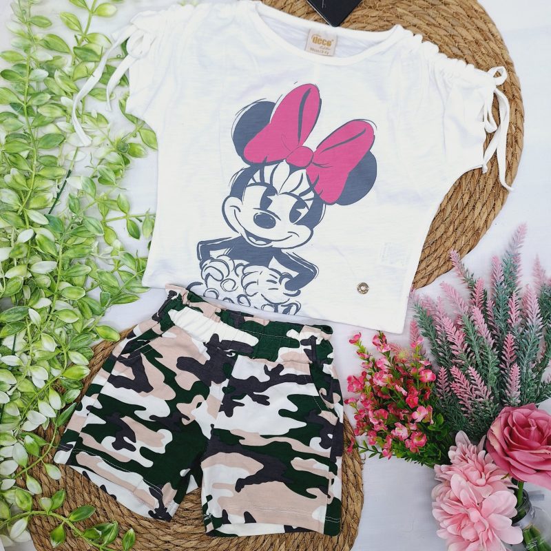 Komplet Minnie spodenki moro