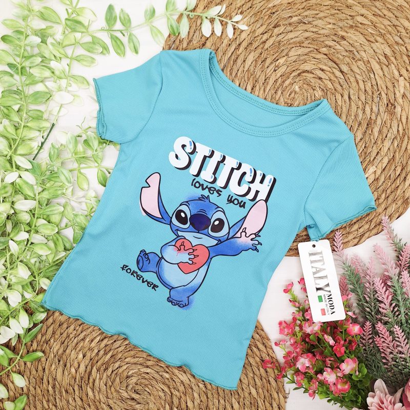 Prążkowana bluzka Stitch