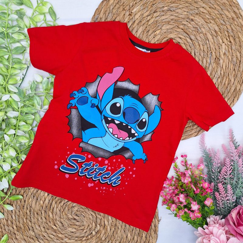 Czerwony T-shirt Stitch
