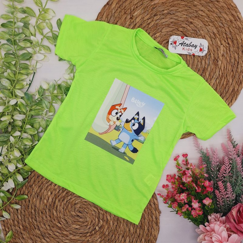 Zielona koszula z aplikacją Bluey