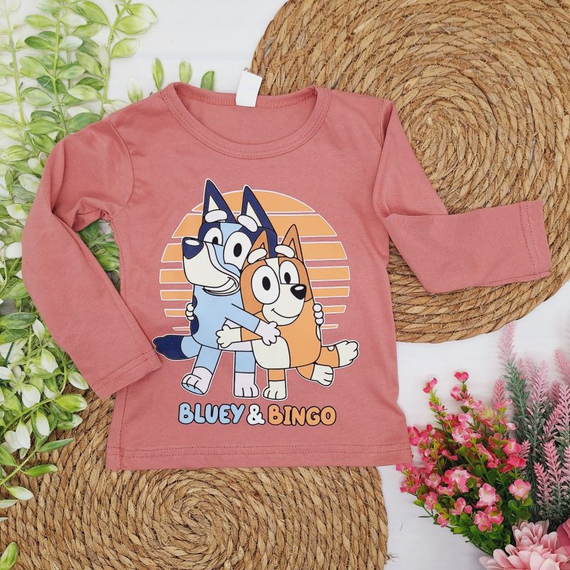 Bluzka Bluey i Bingo brudny róż