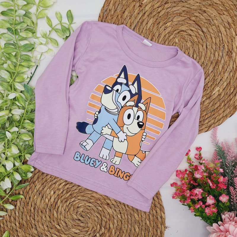 Bluzka Bluey i Bingo fiolet