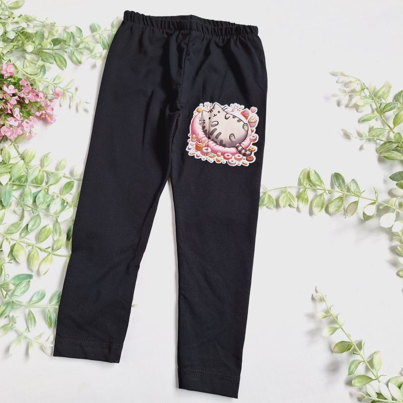 Czarne leginsy Pusheen