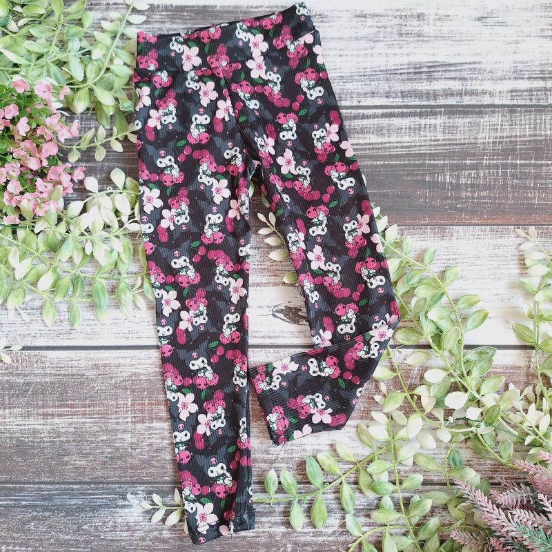 Leginsy prążkowane Kuromi wisienki