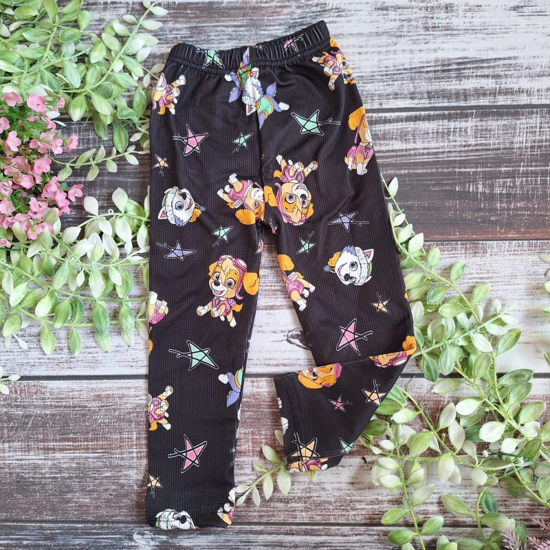 Czarne leginsy prążkowane Psi Patrol