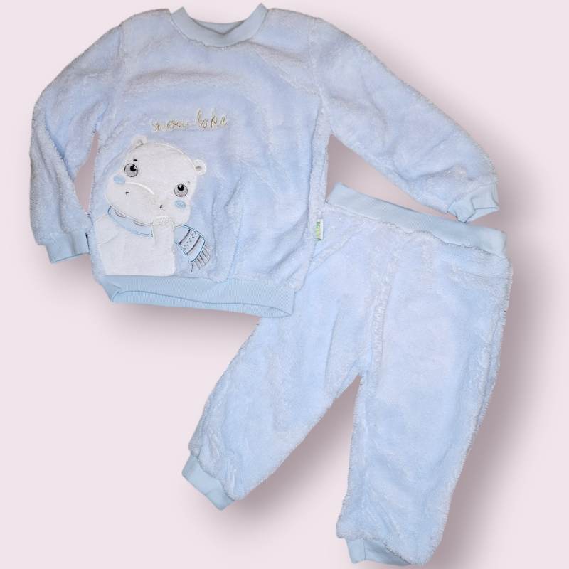 Błękitny komplet polarkowy